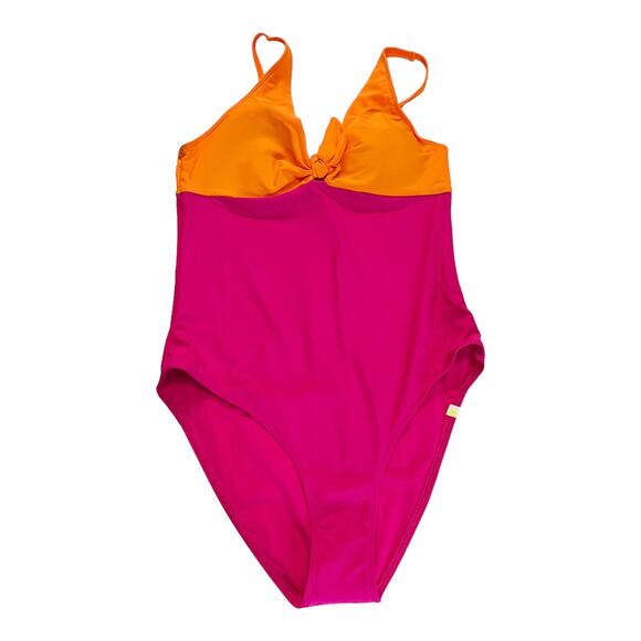 SUMMERSALT One Piece Swimsuit  The Jetsetter Hibiscus Tangerine Pink UPF 50+ 4 - Picture 2 of 10